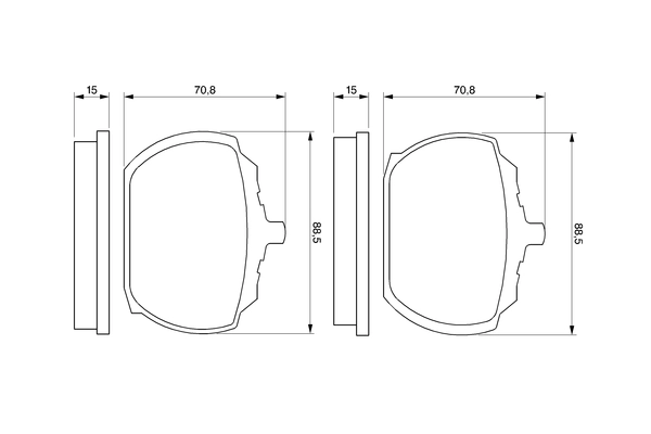 Brake Pad Set, disc brake 0 986 463 641