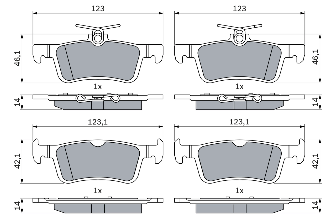 Brake Pad Set, disc brake 0 986 424 866