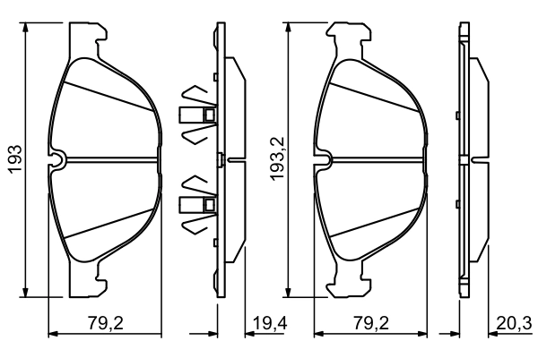 Brake Pad Set, disc brake 0 986 494 307