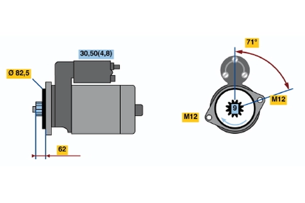 BOSCH 0 001 125 607 Starter
