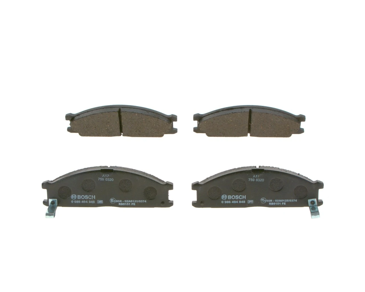 Brake Pad Set, disc brake 0 986 494 848