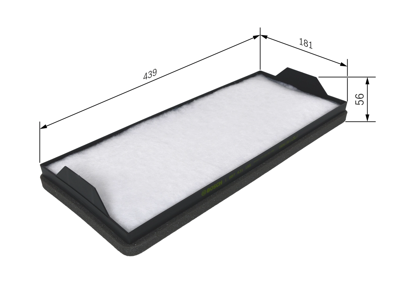 BOSCH 1 987 431 155 Filter, cabin air