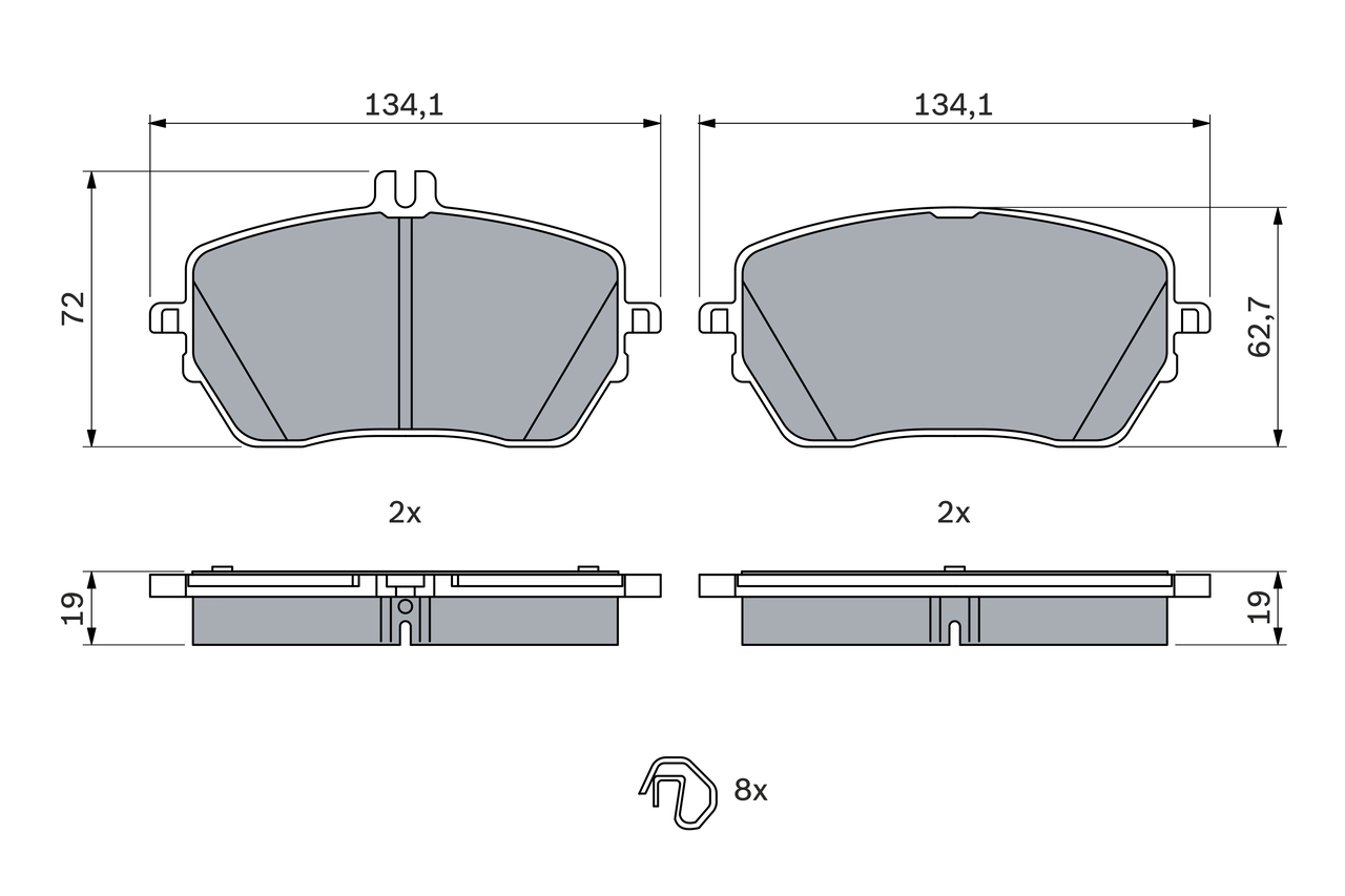Brake Pad Set, disc brake 0 986 424 887