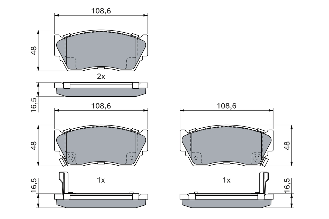Brake Pad Set, disc brake 0 986 460 997