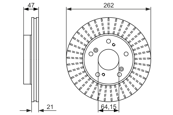 BOSCH 0 986 479 687 Brake Disc