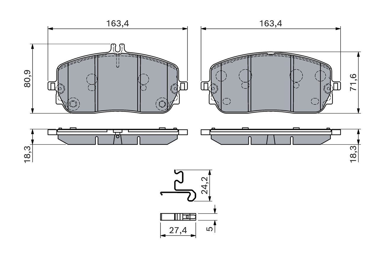 Brake Pad Set, disc brake 0 986 460 282