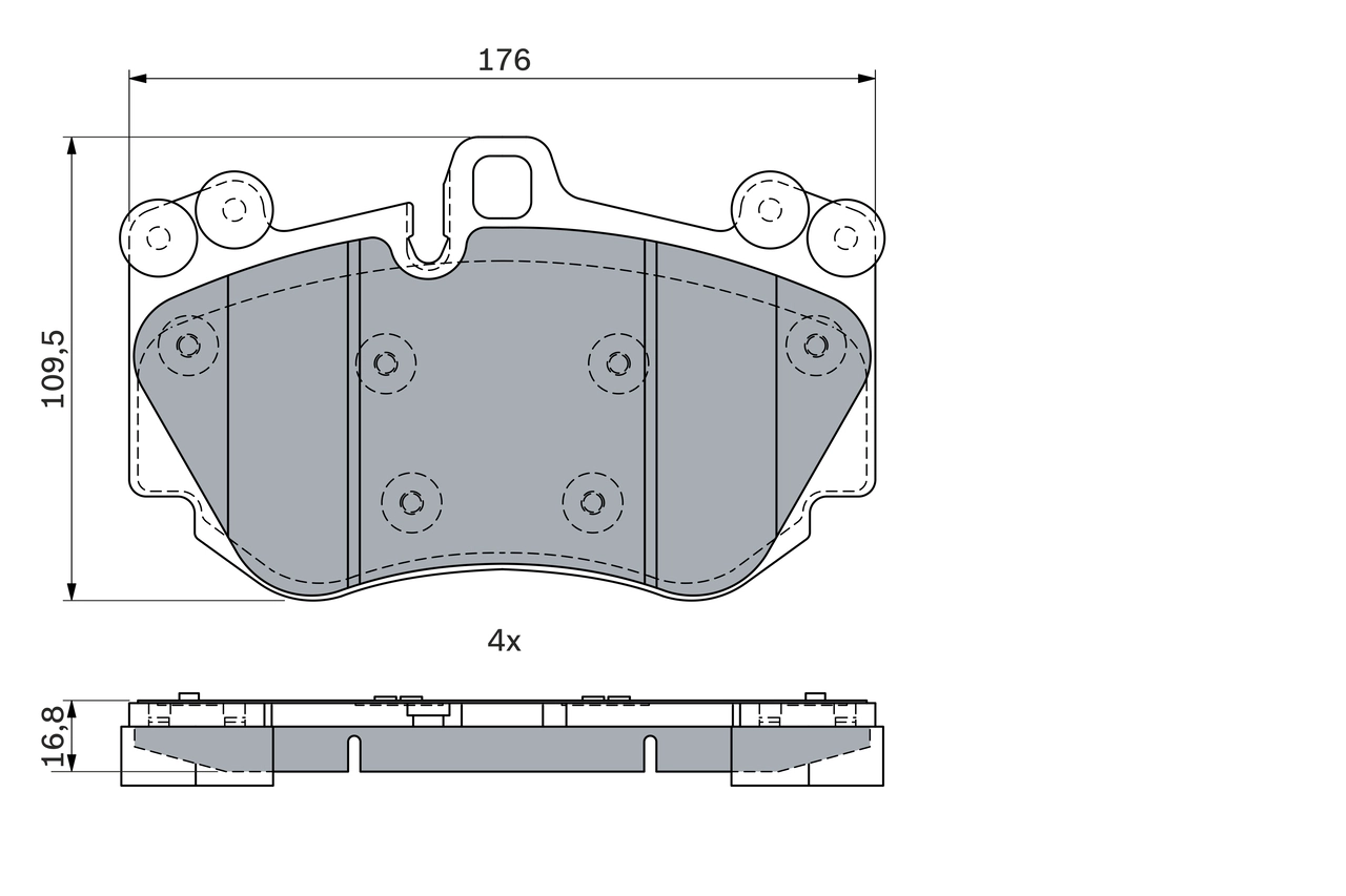 Brake Pad Set, disc brake 0 986 424 073