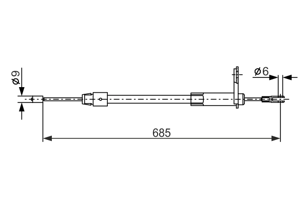 BOSCH 1 987 477 810 Cable Pull, parking brake