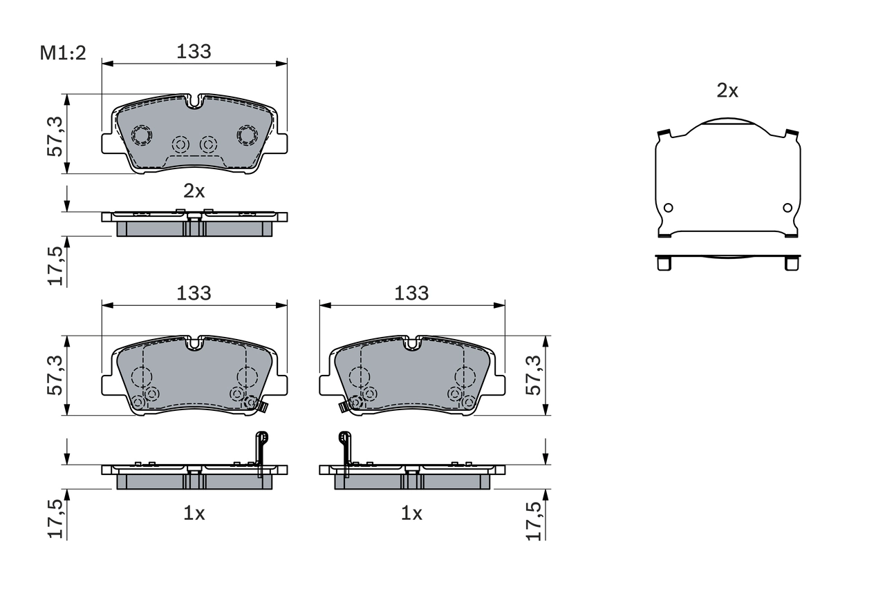 Brake Pad Set, disc brake 0 986 424 430