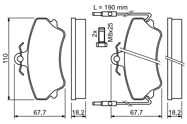 Brake Pad Set, disc brake 0 986 494 056