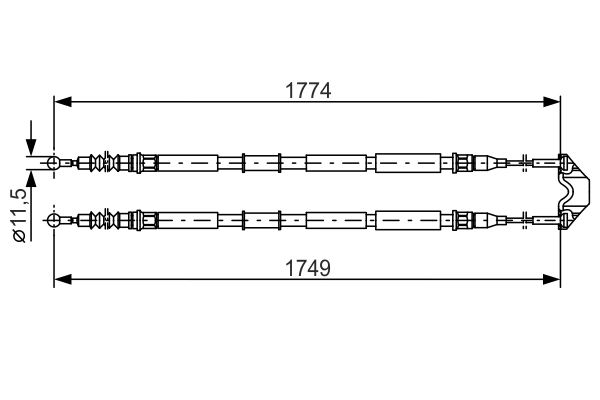 Cable Pull, parking brake 1 987 477 163