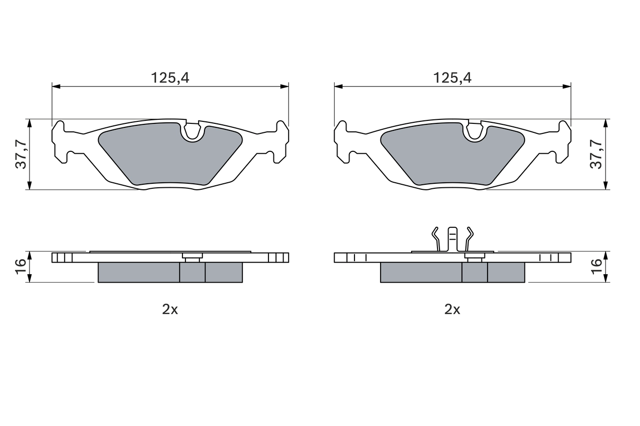 Brake Pad Set, disc brake 0 986 466 751