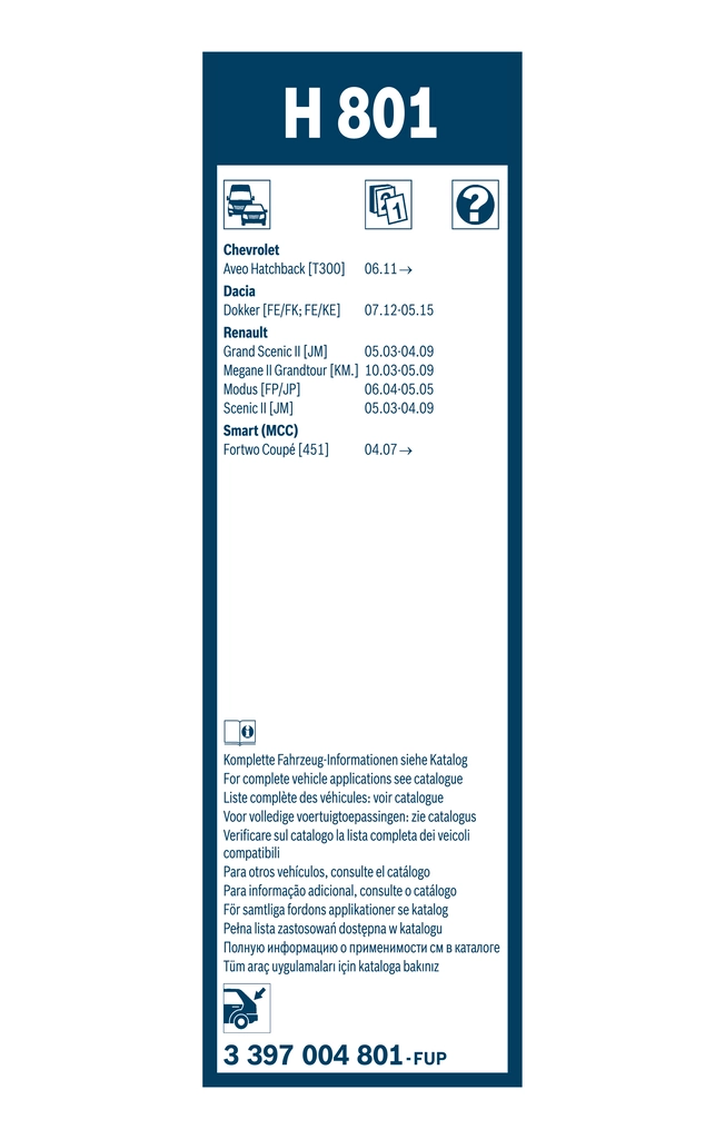 Wiper Blade Rear 3 397 004 801