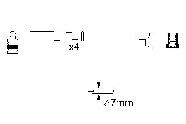 BOSCH 0 986 356 789 Ignition Cable Kit