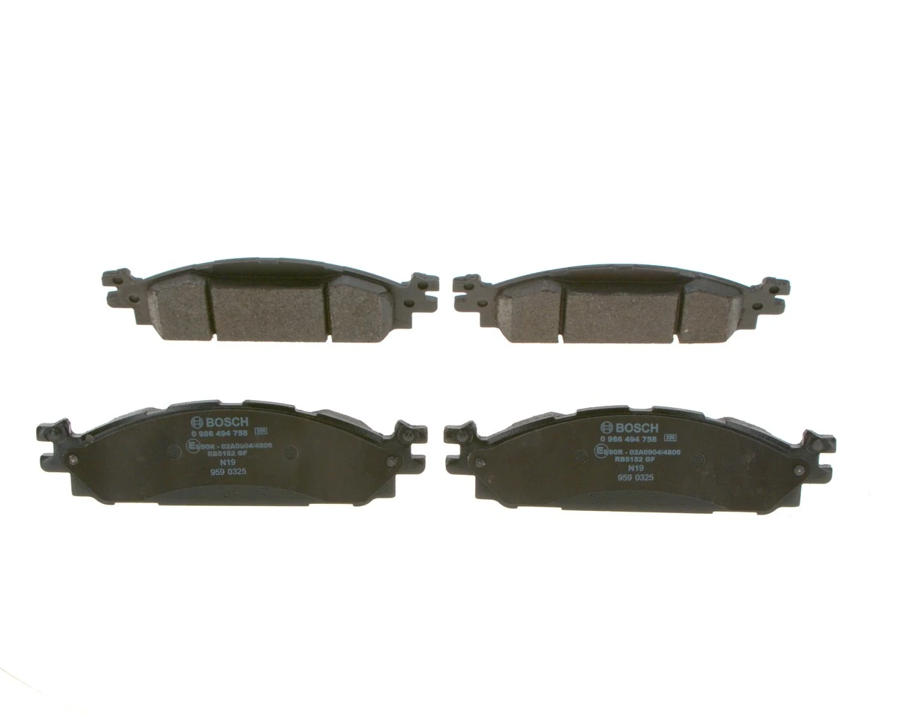 BOSCH 0 986 494 758 Brake Pad Set, disc brake