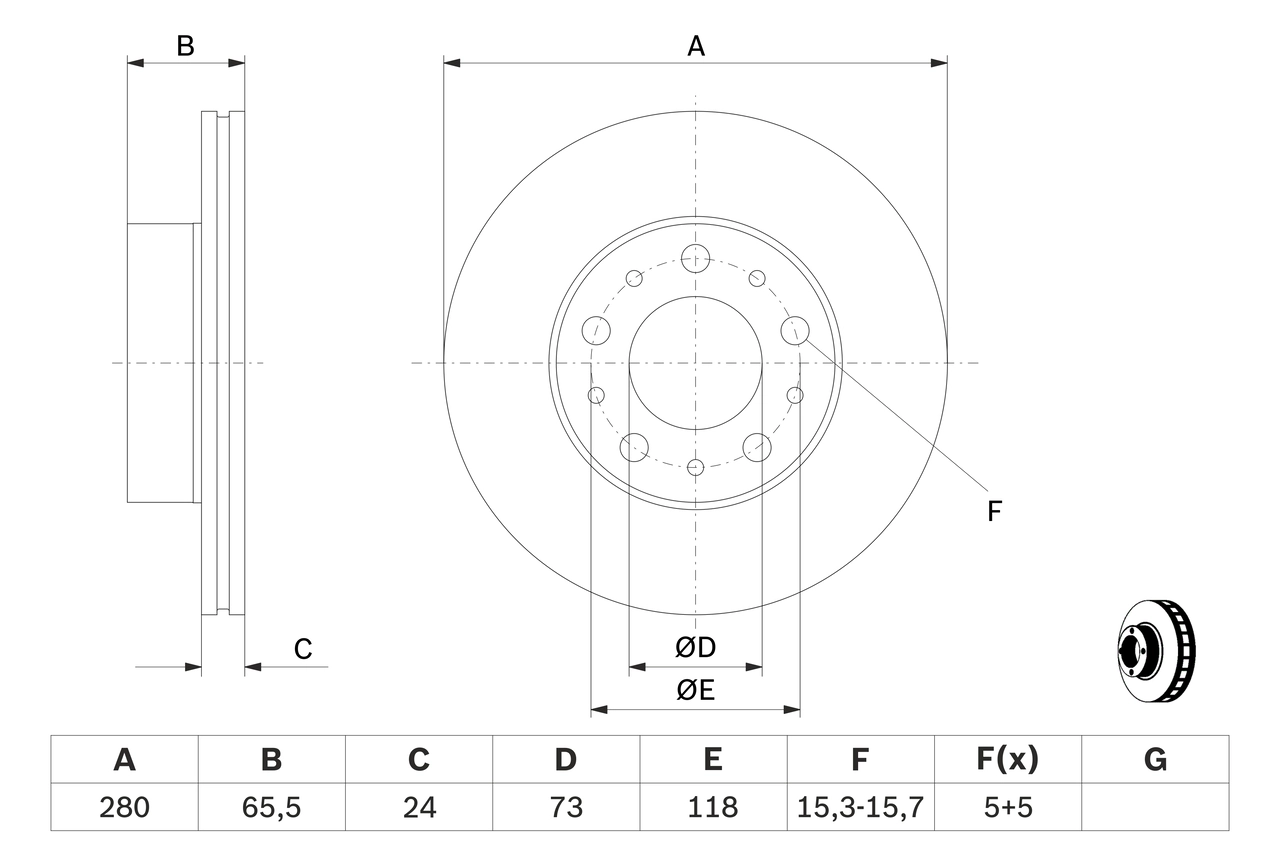 Brake Disc 0 986 479 B96