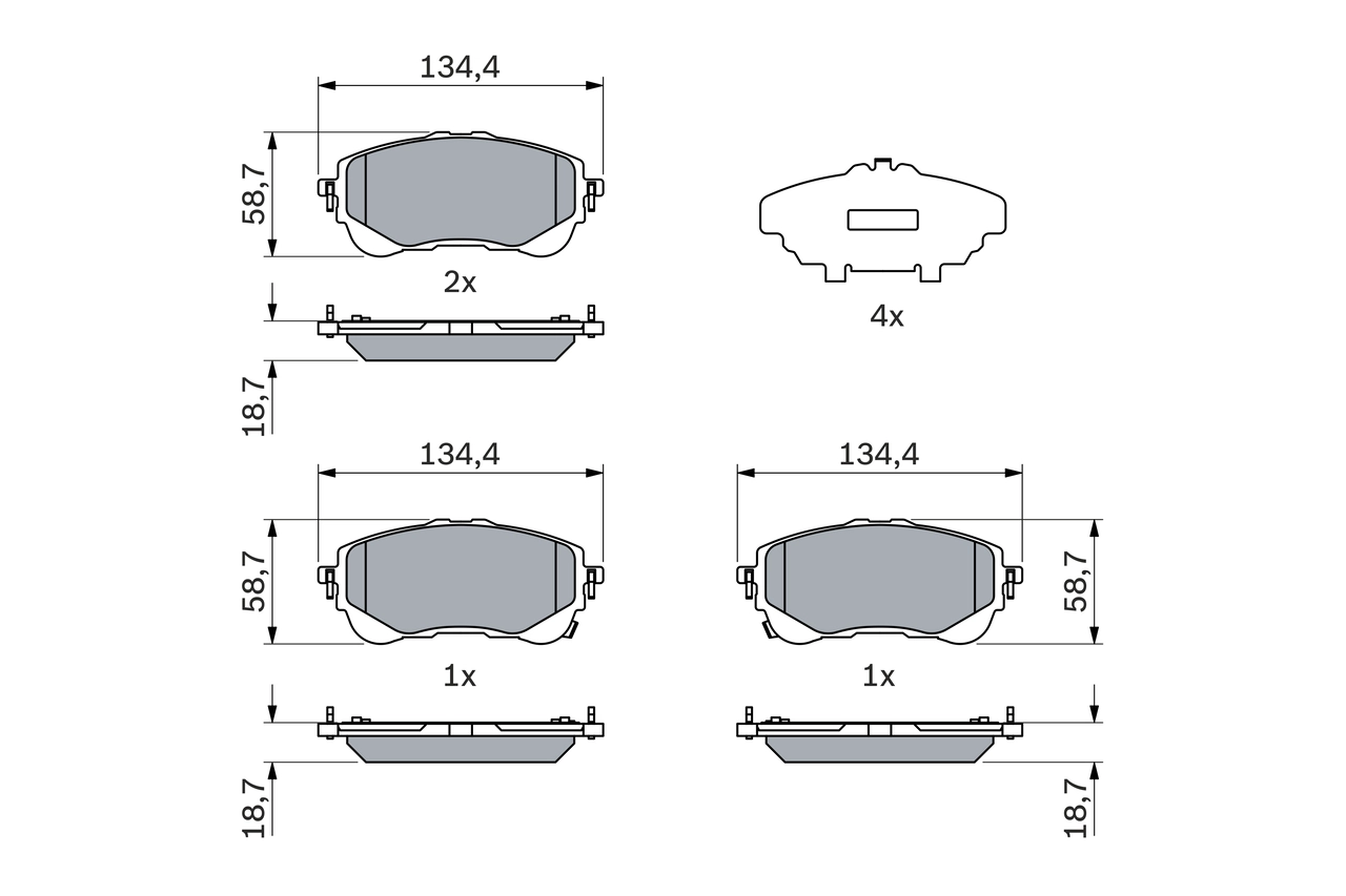 Brake Pad Set, disc brake 0 986 424 898