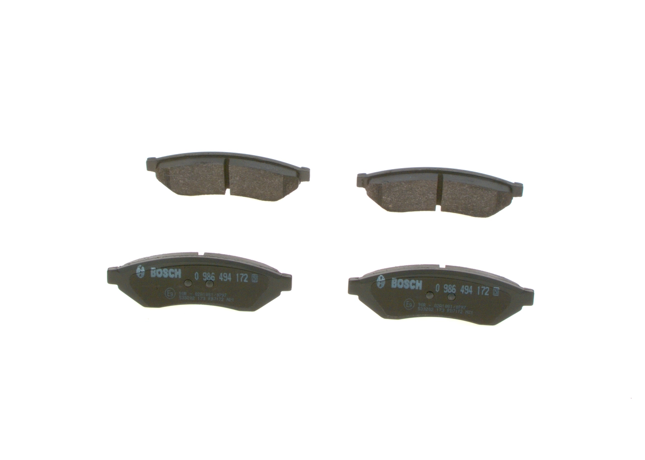 Brake Pad Set, disc brake 0 986 494 172
