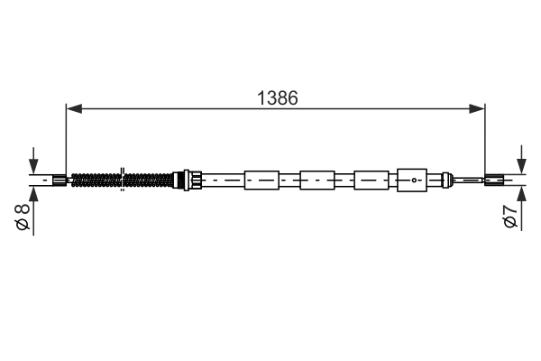 BOSCH 1 987 477 145 Cable Pull, parking brake