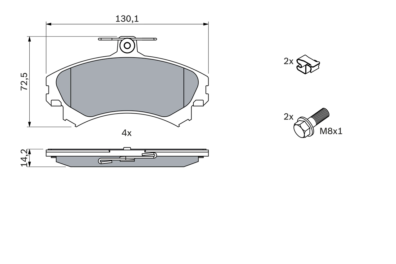 Brake Pad Set, disc brake 0 986 424 371
