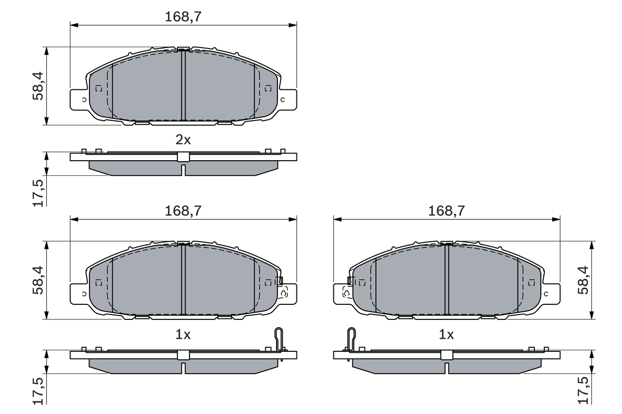 Brake Pad Set, disc brake 0 986 494 901
