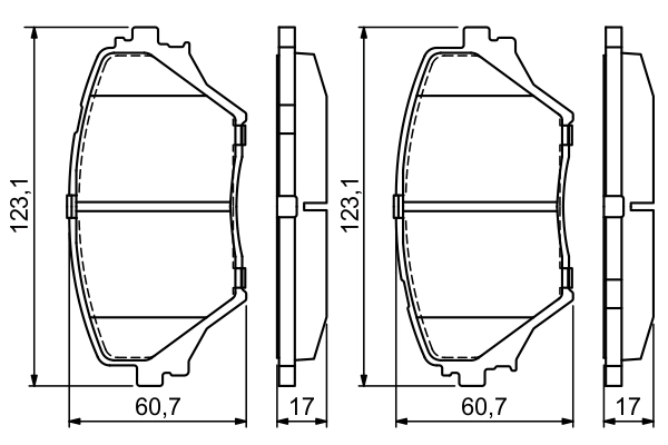Brake Pad Set, disc brake 0 986 424 719