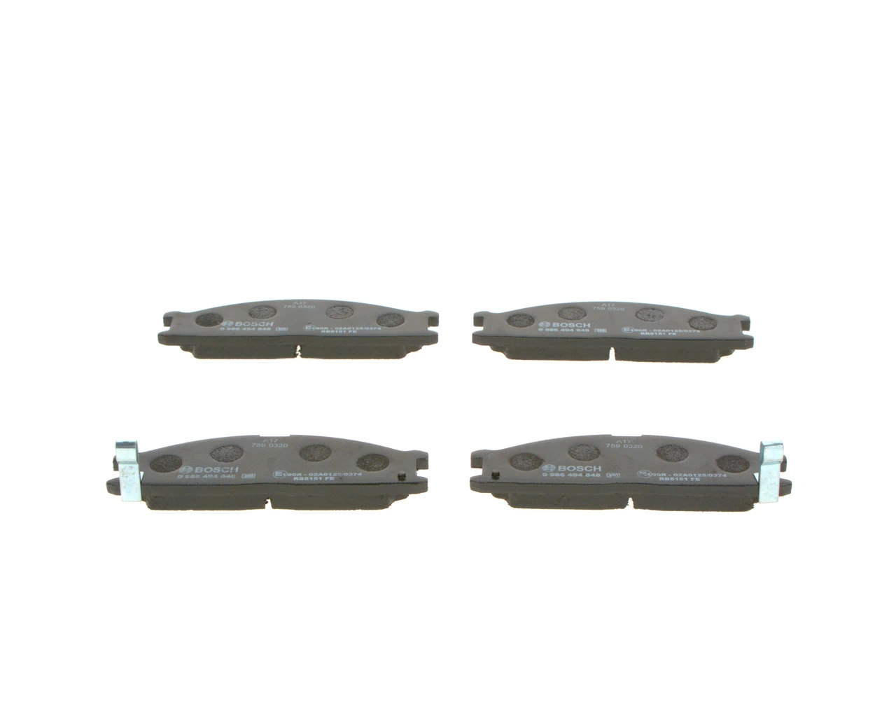 Brake Pad Set, disc brake 0 986 494 848