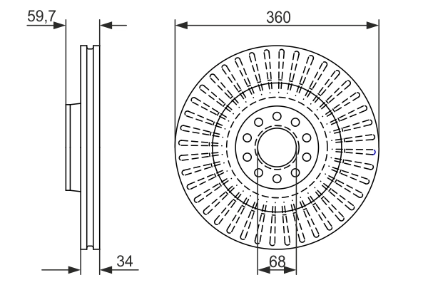 BOSCH 0 986 479 B97 Brake Disc
