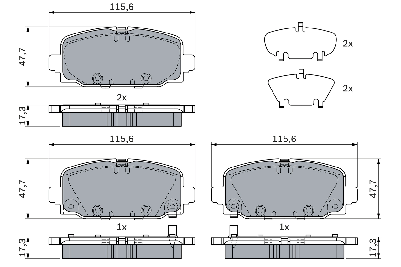 Brake Pad Set, disc brake 0 986 424 963
