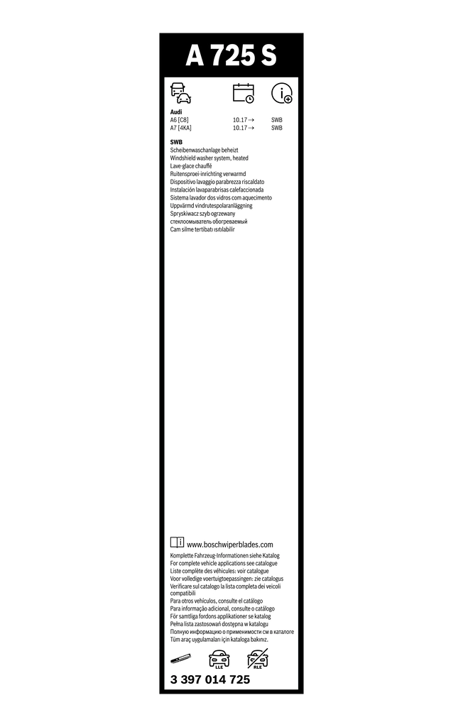 Wiper Blade Aerotwin 3 397 014 725