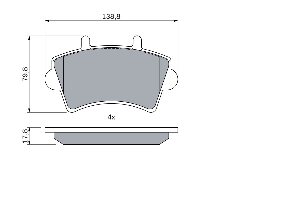 Brake Pad Set, disc brake 0 986 494 031