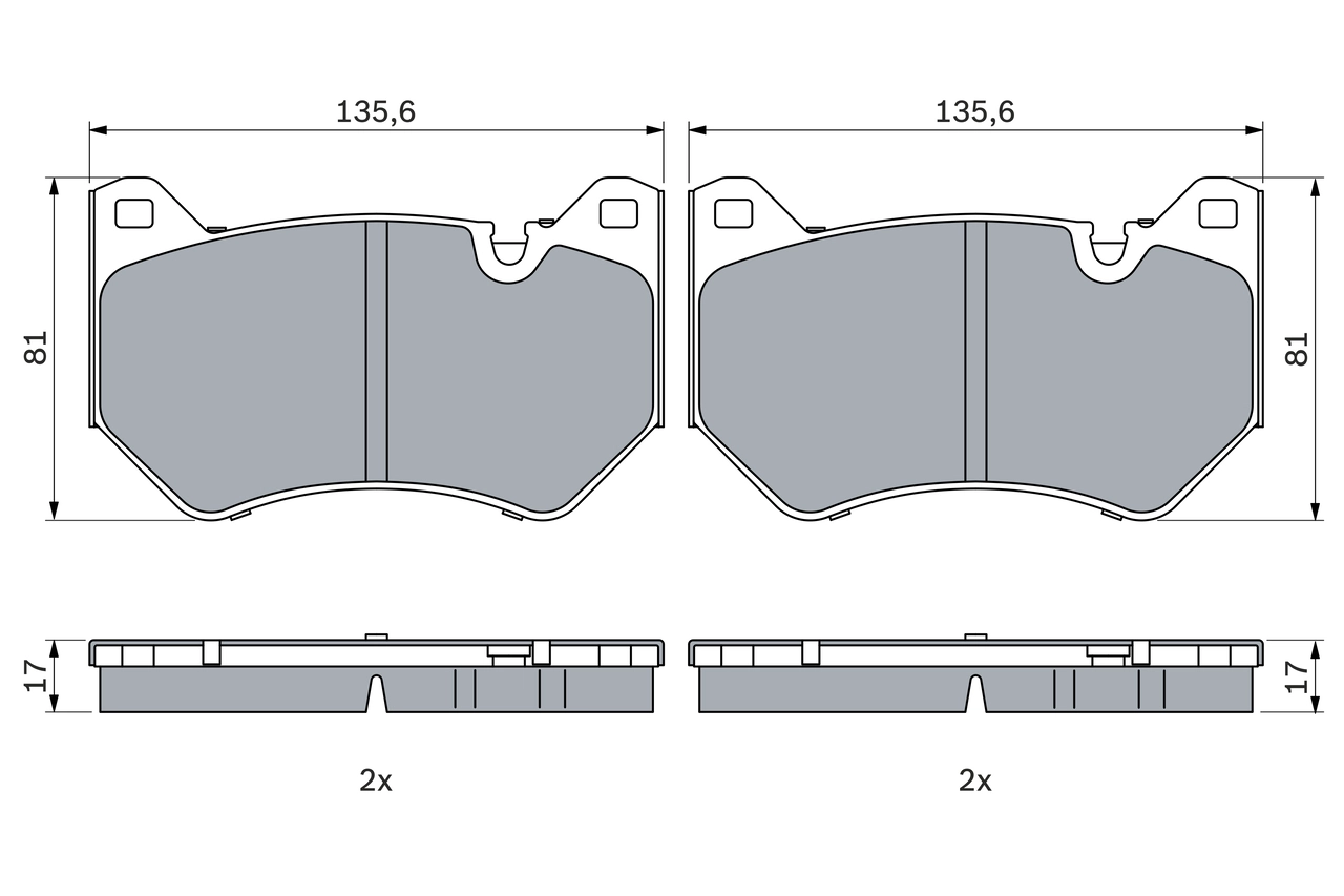 Brake Pad Set, disc brake 0 986 424 966