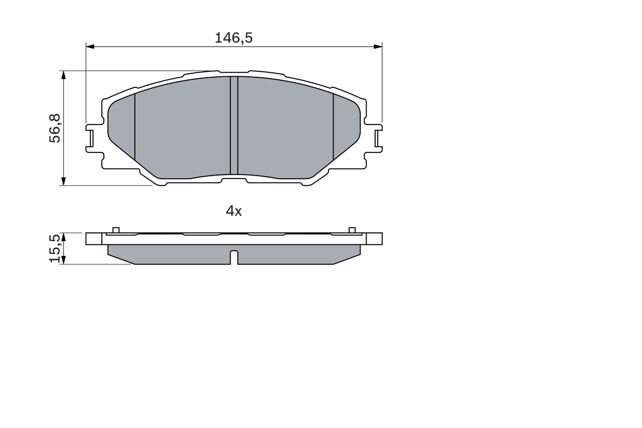 Brake Pad Set, disc brake 0 986 494 174