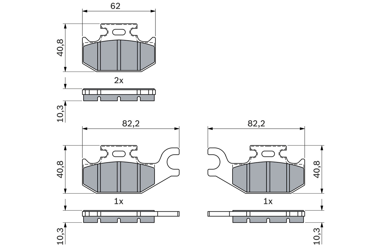 BOSCH 0 986 424 293 Brake Pad Set, disc brake