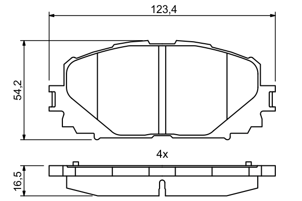Brake Pad Set, disc brake 0 986 494 770