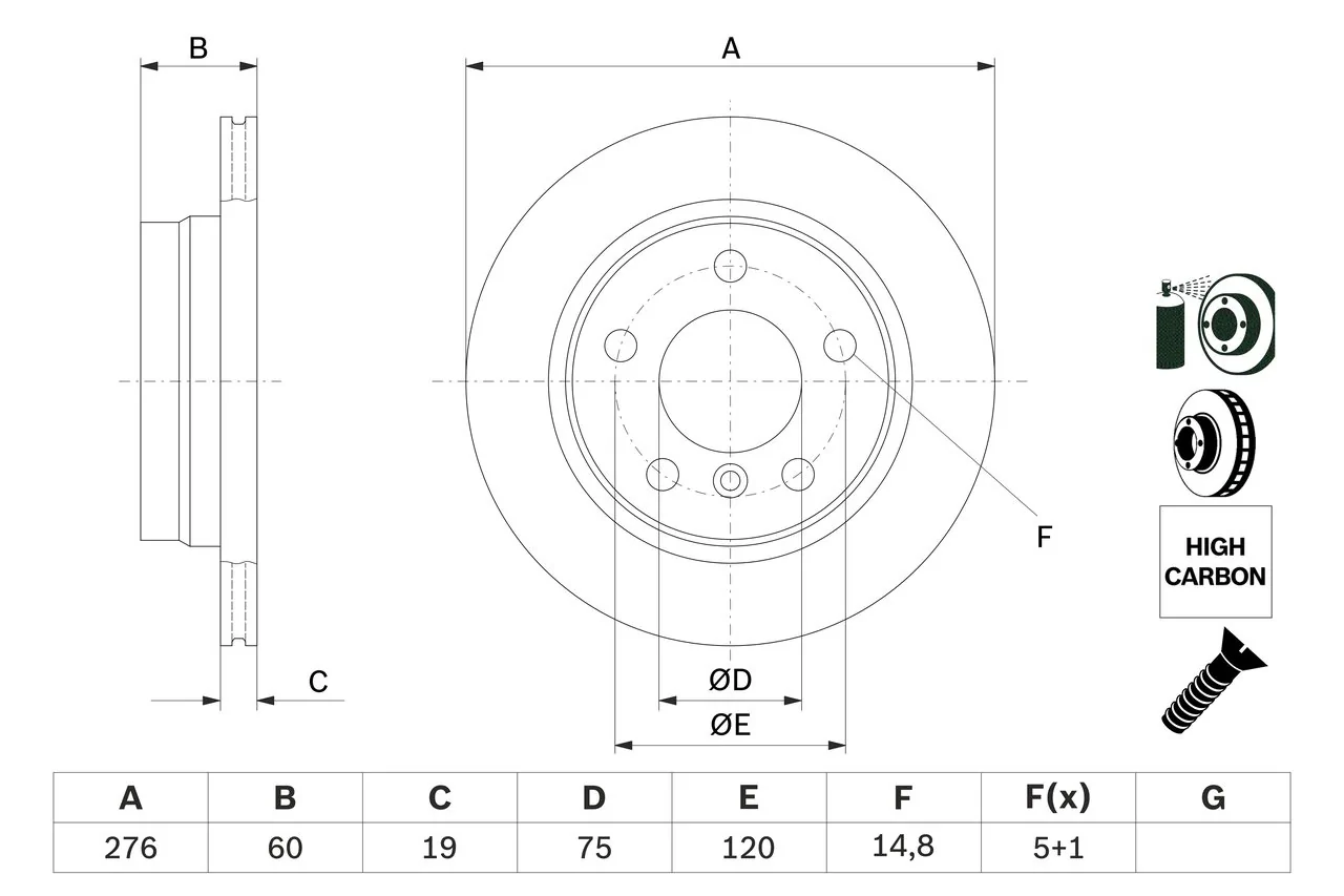 Brake Disc 0 986 478 642