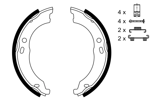 Brake Shoe Set, parking brake 0 986 487 726