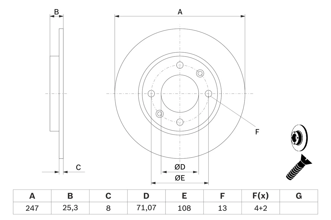 Brake Disc 0 986 478 464