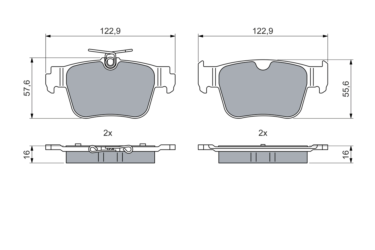 Brake Pad Set, disc brake 0 986 460 074