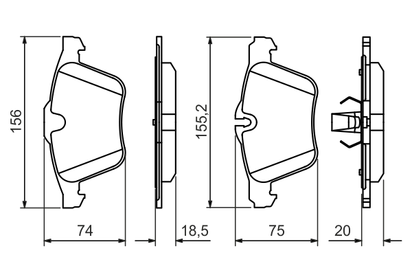 BOSCH 0 986 494 481 Brake Pad Set, disc brake