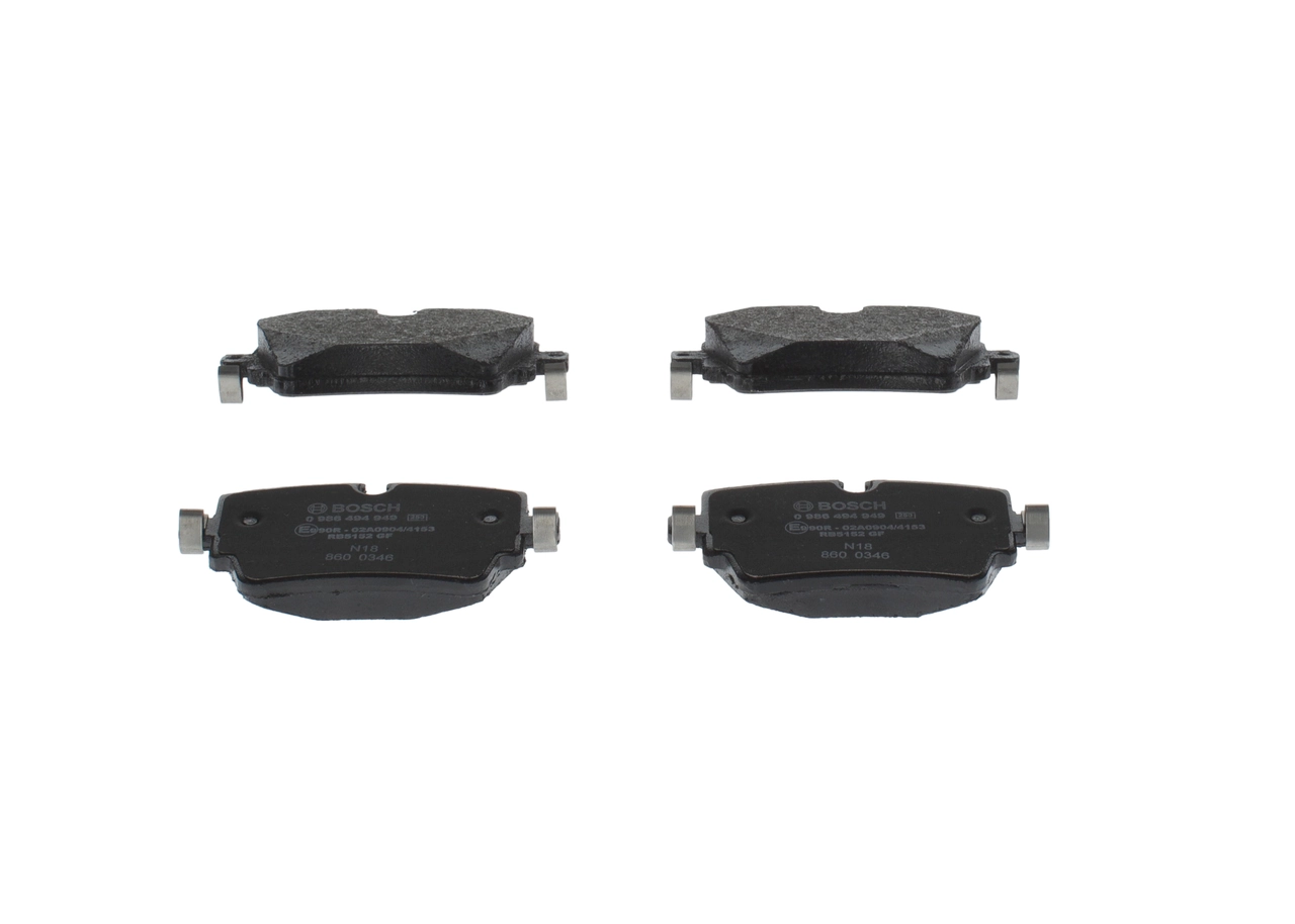 Brake Pad Set, disc brake 0 986 494 949