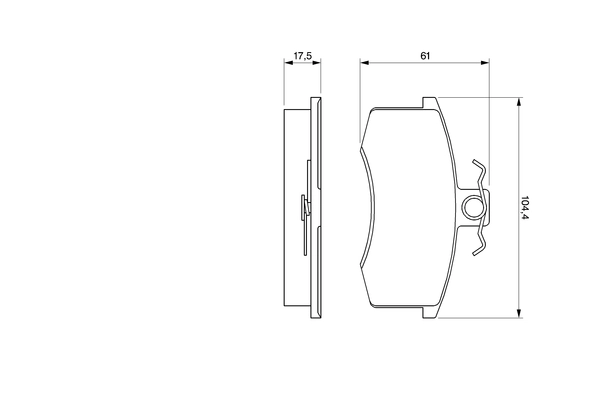 Brake Pad Set, disc brake 0 986 491 700