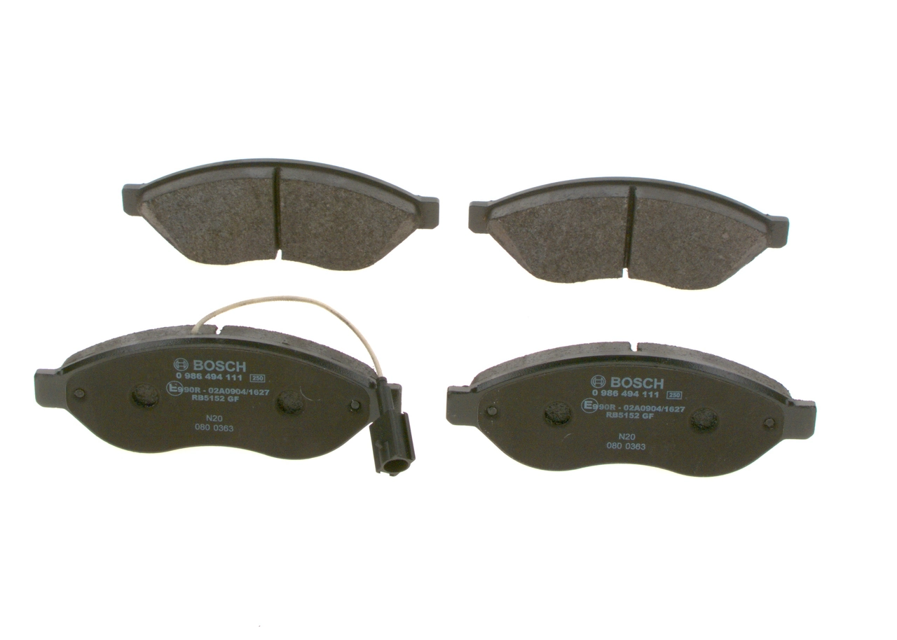 Brake Pad Set, disc brake 0 986 494 111
