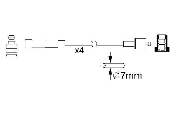 BOSCH 0 986 357 165 Ignition Cable Kit