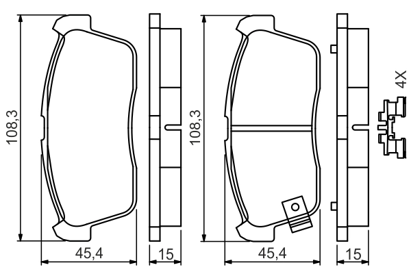 BOSCH 0 986 494 618 Brake Pad Set, disc brake