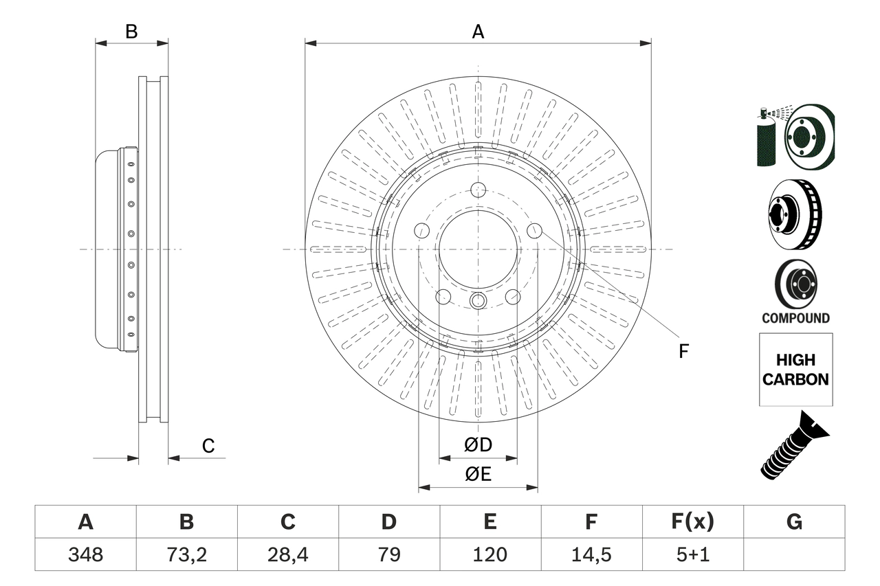 Brake Disc 0 986 479 E24