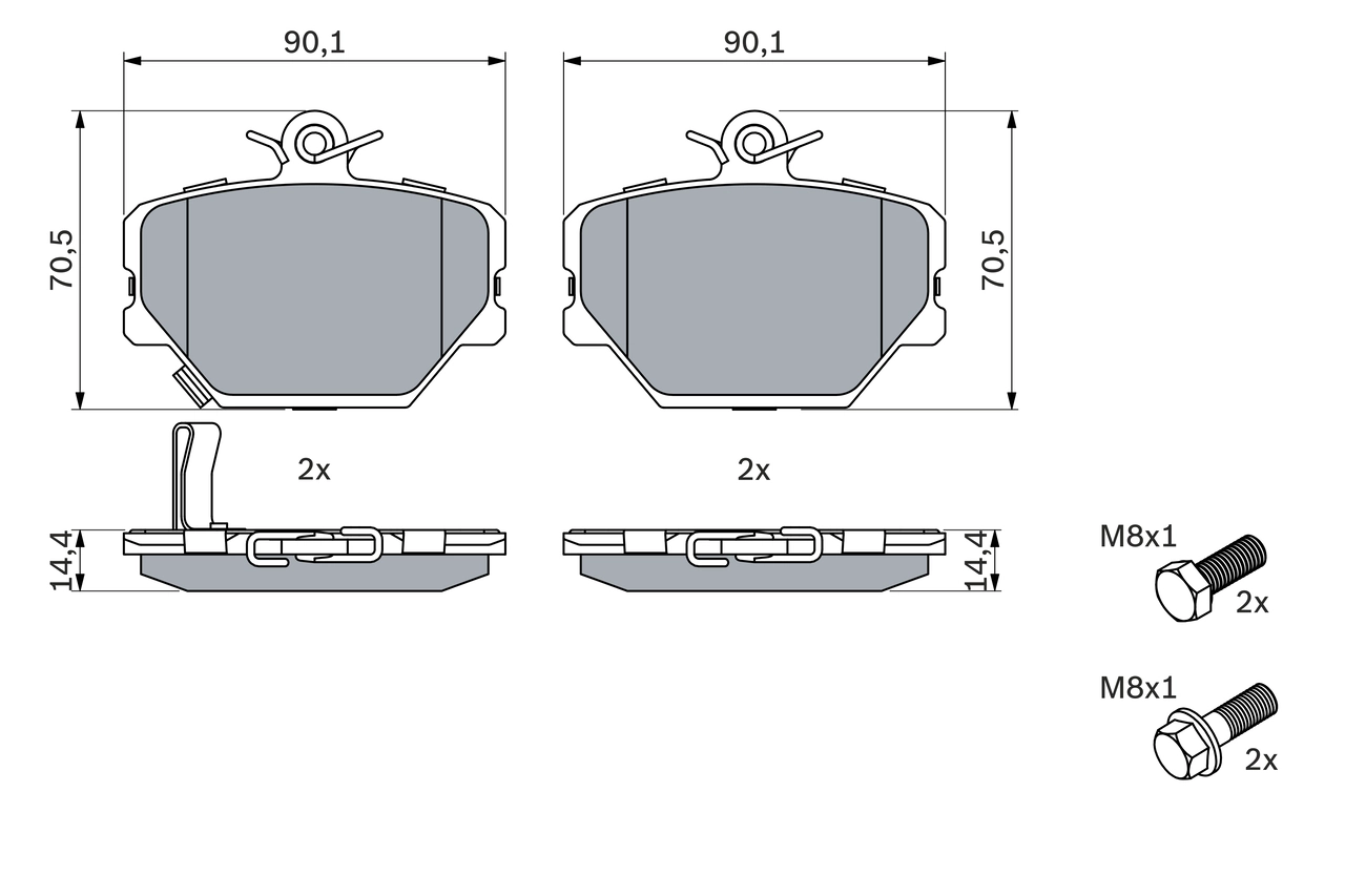Brake Pad Set, disc brake 0 986 424 471