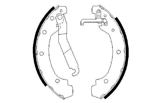BOSCH 0 986 487 389 Brake Shoe Set