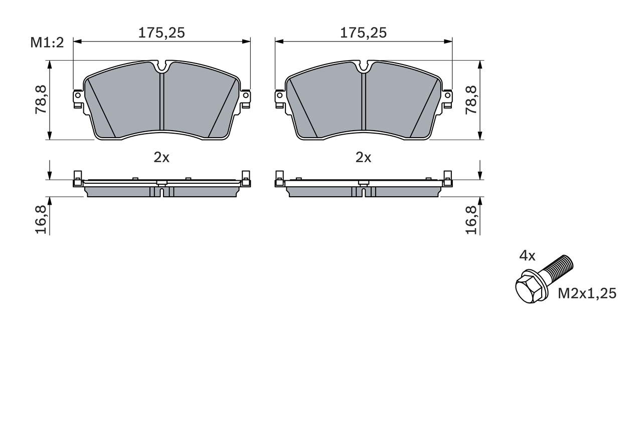 Brake Pad Set, disc brake 0 986 424 871