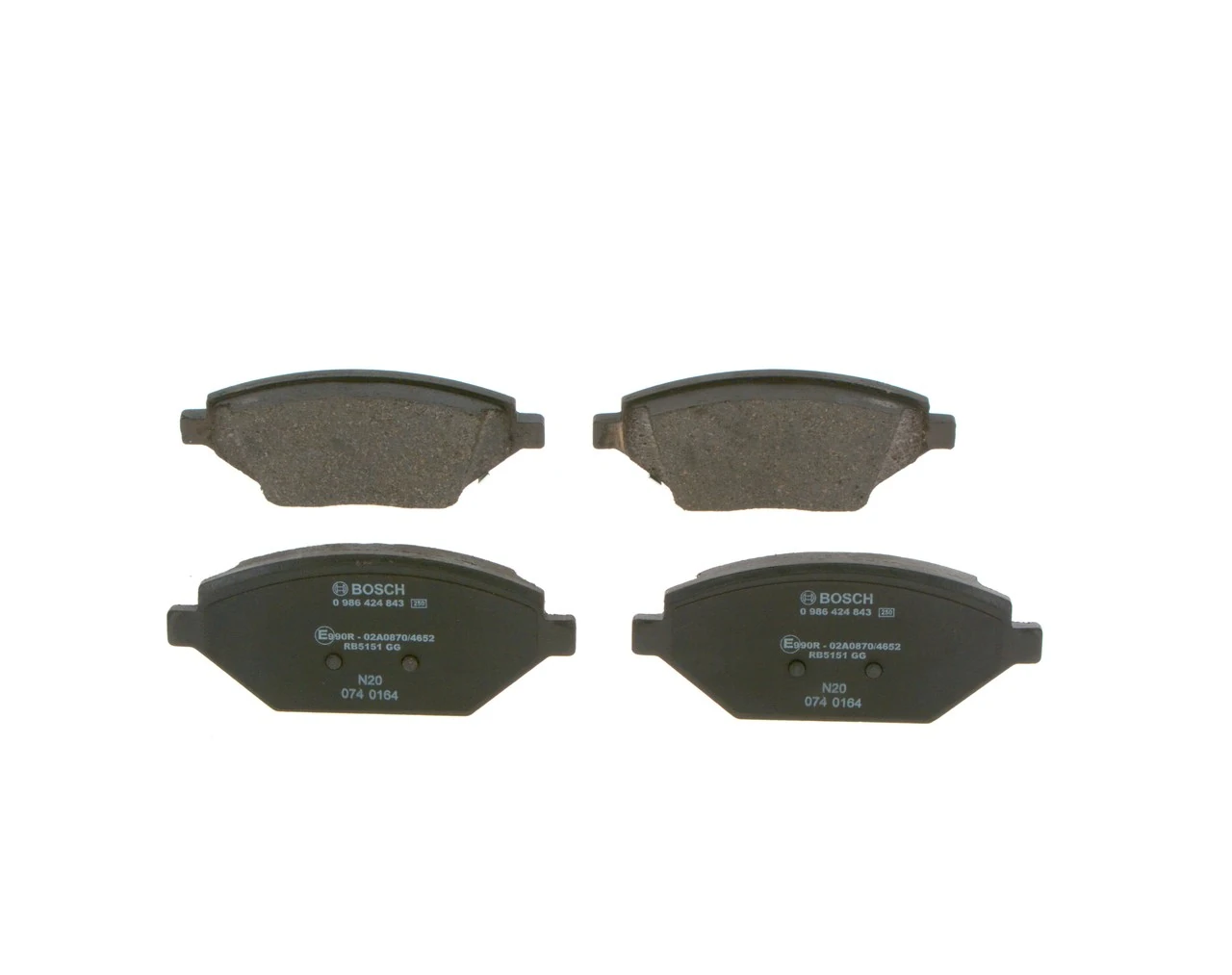 Brake Pad Set, disc brake 0 986 424 843